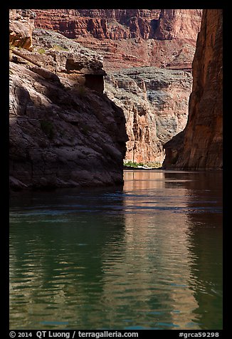 Shadows in cliffs, Marble Canyon. Grand Canyon National Park (color)
