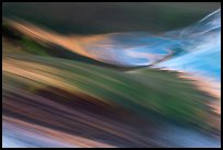 Detail of rapids with reflections of sky and canyon walls. Grand Canyon National Park ( color)