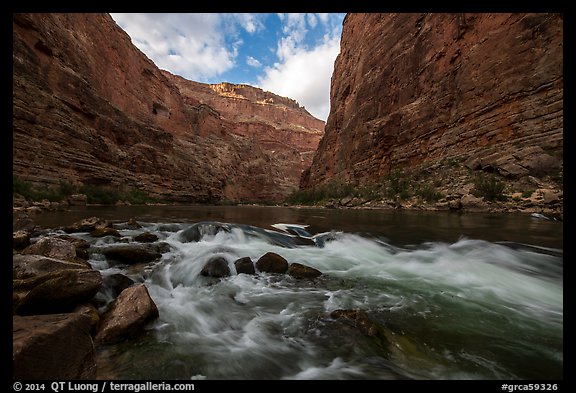 Rapids and boulders in Marble Canyon. Grand Canyon National Park (color)