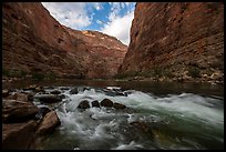 Rapids and boulders in Marble Canyon. Grand Canyon National Park ( color)