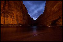 Marble Canyon, clouds, and stars. Grand Canyon National Park, Arizona, USA.