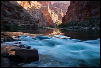 Rapids and reflections, early morning, Marble Canyon. Grand Canyon National Park ( color)