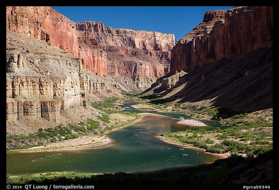 Colorado River at Nankoweap, afternoon. Grand Canyon National Park, Arizona, USA.