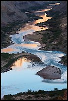 Reflections on the meanders of the Colorado River, Nankoweap. Grand Canyon National Park ( color)