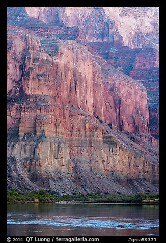 Cliffs above the Colorado River, Marble Canyon. Grand Canyon National Park (color)