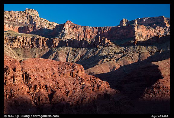 Grand Canyon South rim from below. Grand Canyon National Park (color)