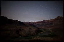 Palissades of the Desert at night. Grand Canyon National Park, Arizona, USA.