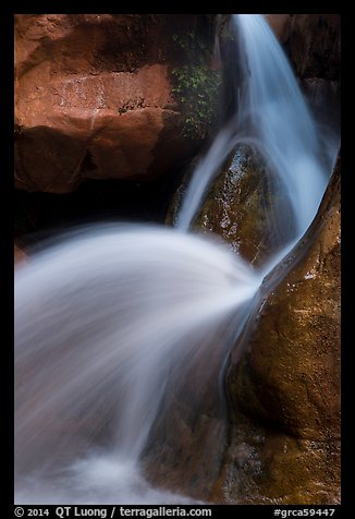 Clear Creek Falls detail. Grand Canyon National Park, Arizona, USA.