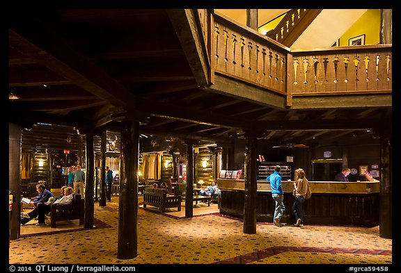 Reception area, El Tovar. Grand Canyon National Park, Arizona, USA.