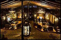 Main lobby from above, El Tovar. Grand Canyon National Park, Arizona, USA.