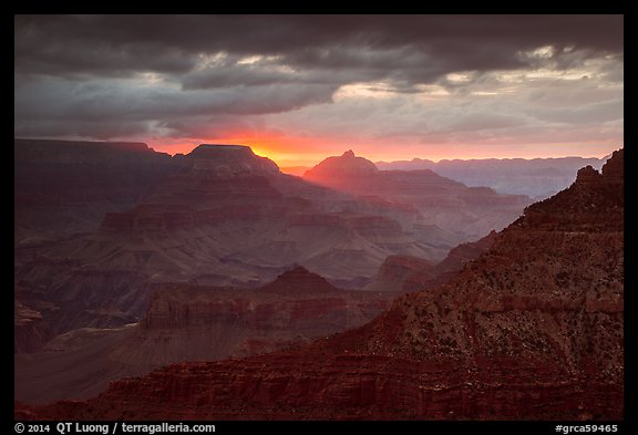 Stormy sunrise. Grand Canyon National Park (color)