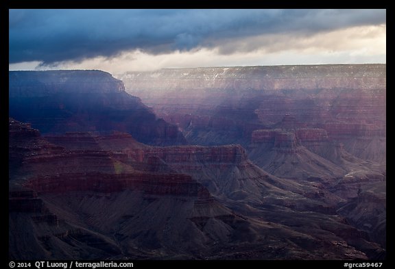 Clouds over distant rim. Grand Canyon National Park (color)