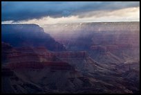 Clouds over distant rim. Grand Canyon National Park ( color)