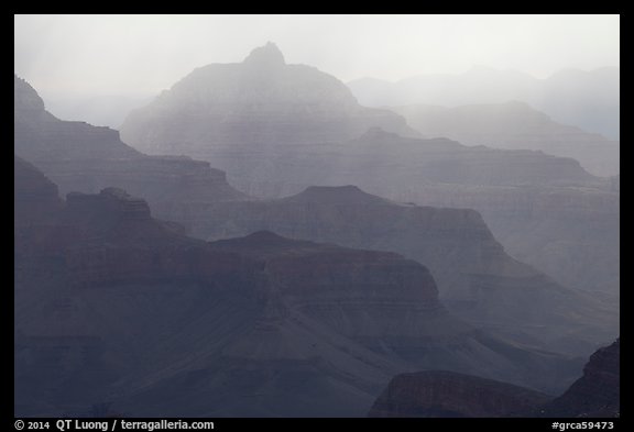 Canyon ridges and weather. Grand Canyon National Park (color)