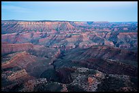 Surprise Canyon and rim at dusk from Twin Point. Grand Canyon National Park ( color)