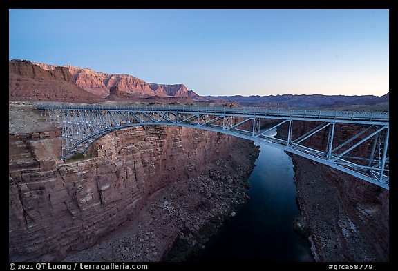 Navajo Bridge over Marble Canyon and Vermilion Cliffs. Grand Canyon National Park (color)