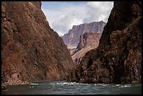 Dark, narrow gorge of the Upper Granite Gorge. Grand Canyon National Park ( color)