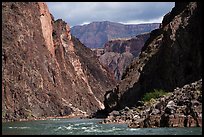 Sheer walls and river rapids define the dramatic corridor of Upper Granite Gorge. Grand Canyon National Park ( color)