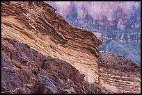 Exposed rock layers curve like frozen waves, revealing eons of geological upheaval. Grand Canyon National Park ( color)