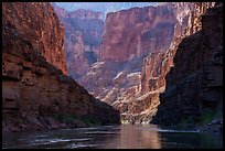 The canyon deepens as the Colorado River bends. Grand Canyon National Park ( color)