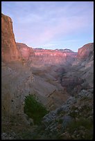 Tapeats Creek, dusk. Grand Canyon National Park, Arizona, USA. (color)