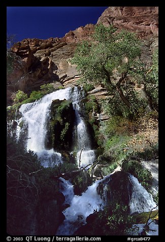 Thunder river upper waterfall. Grand Canyon National Park, Arizona, USA.