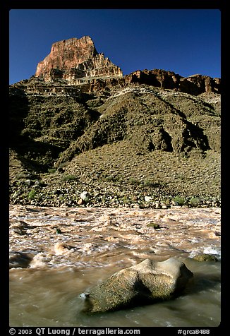 Rapids in  Colorado river, morning. Grand Canyon National Park, Arizona, USA.