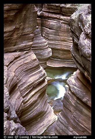 Slot Canyon carved by Deer Creek. Grand Canyon National Park (color)