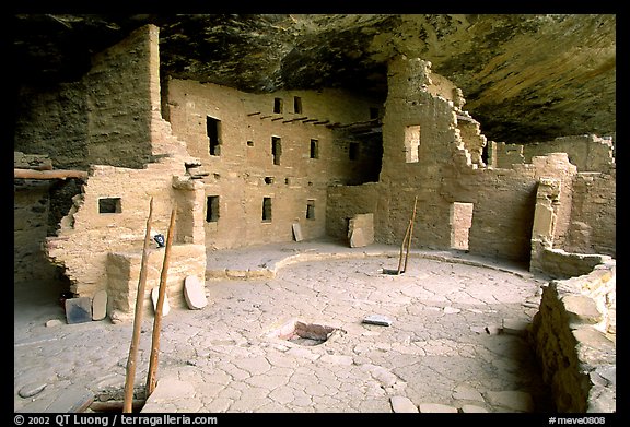 Spruce Tree house, ancestral pueblan ruin. Mesa Verde National Park (color)