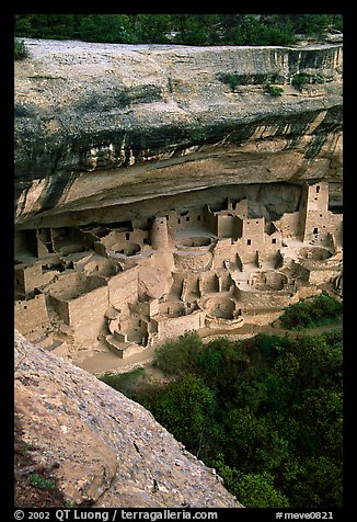Cliff Palace, late afternoon. Mesa Verde National Park (color)