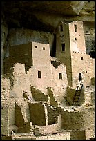 Square Tower in Cliff Palace. Mesa Verde National Park, Colorado, USA. (color)