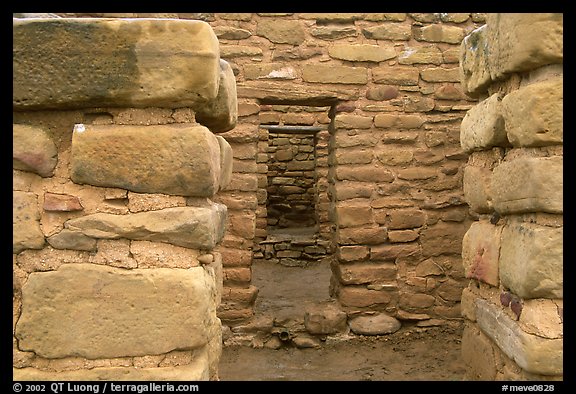 Doorways in Far View House. Mesa Verde National Park (color)