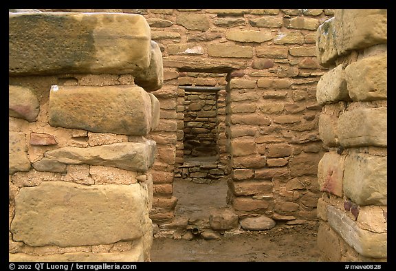 Doorways in Far View House. Mesa Verde National Park, Colorado, USA.