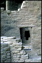 Windows in Spruce Tree House. Mesa Verde National Park, Colorado, USA. (color)