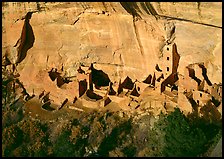 Square Tower house, tallest Anasazi ruin, afternoon. Mesa Verde National Park, Colorado, USA.