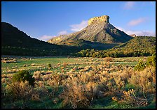 Meadows and mesas near the Park entrance, early morning. Mesa Verde National Park ( color)