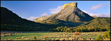 Mesa and meadow. Mesa Verde National Park (Panoramic color)