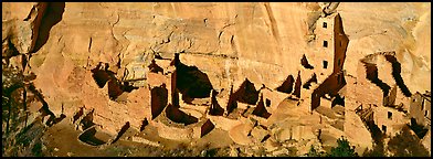 Square Tower House, tallest Ancestral pueblo ruin. Mesa Verde National Park (Panoramic color)
