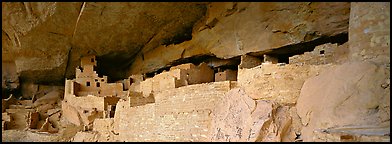 Cliff Palace, largest Anasazi cliff dwelling. Mesa Verde National Park (Panoramic color)