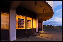 Far View visitor center at dusk. Mesa Verde National Park, Colorado, USA. (color)