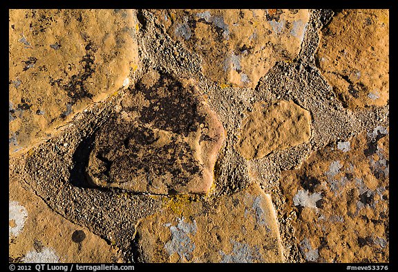 Close up of wall, Coyote Village. Mesa Verde National Park (color)