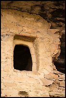 Window with original clay frame, Mug House. Mesa Verde National Park ( color)