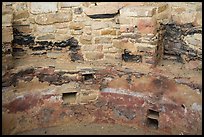 Kiva detail with multicolored original plaster. Mesa Verde National Park ( color)