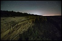 Cliff Palace at night, Chapin Mesa. Mesa Verde National Park, Colorado, USA.