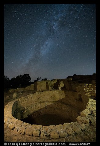 Kiva and Milky Way. Mesa Verde National Park (color)
