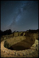 Kiva and Milky Way. Mesa Verde National Park ( color)