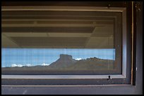 Park Point Visitor Center window reflexion. Mesa Verde National Park ( color)