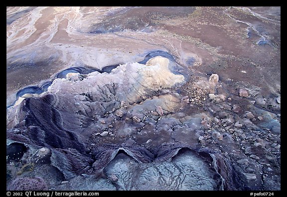 Erosion patterns near Blue Mesa. Petrified Forest National Park (color)