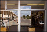 Painted Desert Visitor Center window reflexion. Petrified Forest National Park ( color)