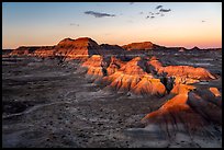 Puerco Ridge, sunset. Petrified Forest National Park ( color)